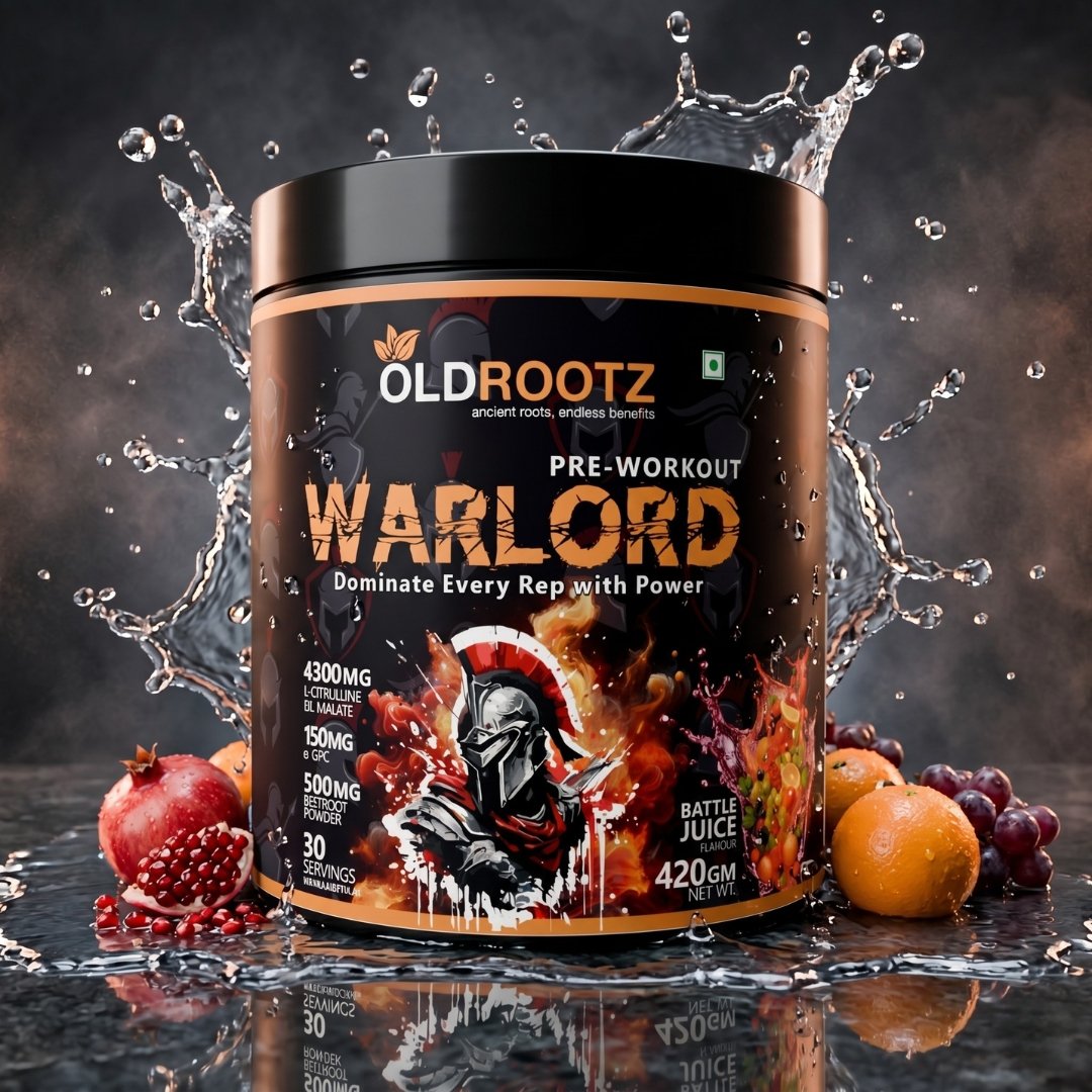 OLD ROOTZ Warlord Pre-Workout – Blueberry Flavour | 30 Servings | 420g