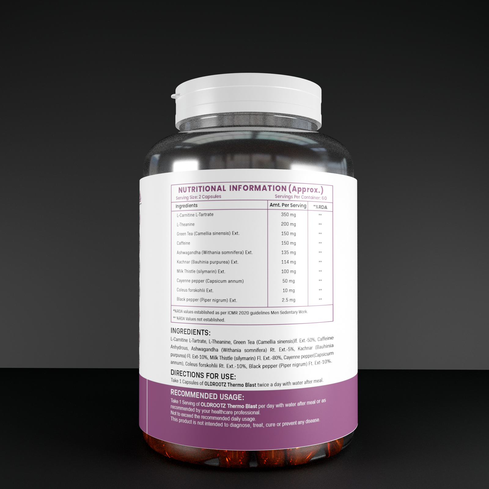 OLD ROOTZ Thermo Blast – Pure Adrenal Drive | 60 Capsules - Image 4