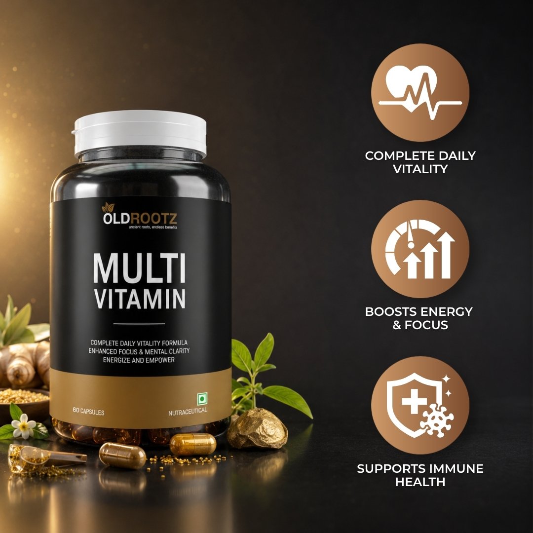OLD ROOTZ Multi Vitamin – Complete Daily Vitality Formula | 60 Capsules Hover